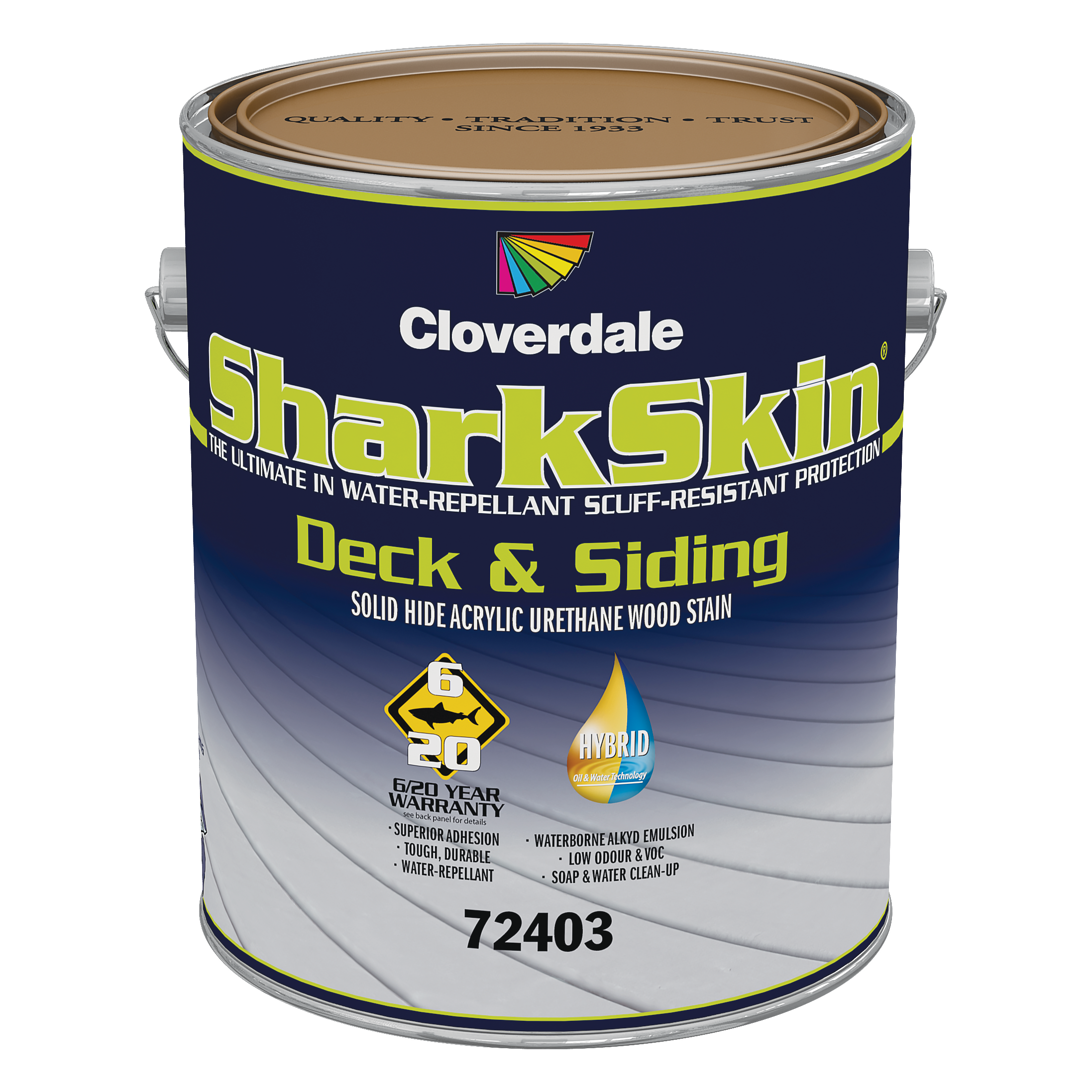 Teinture pour terrasse extérieure uréthane 100 % acrylique SharkSkin 3,78 L 72403 OPAQUE