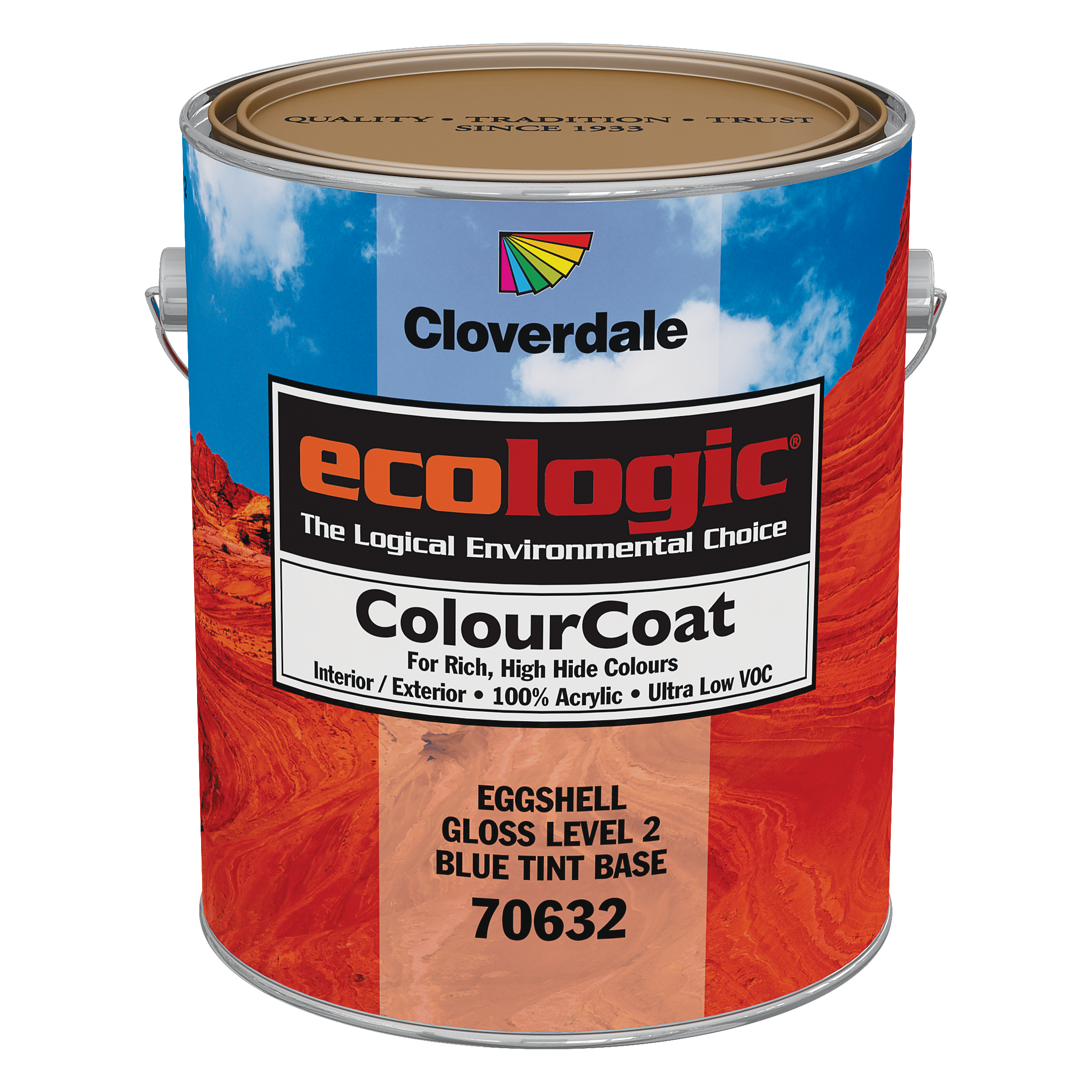 ColourCoat EcoLogic Interior/Exterior Paint 100% Acrylic 3.78L 70631 VELVET