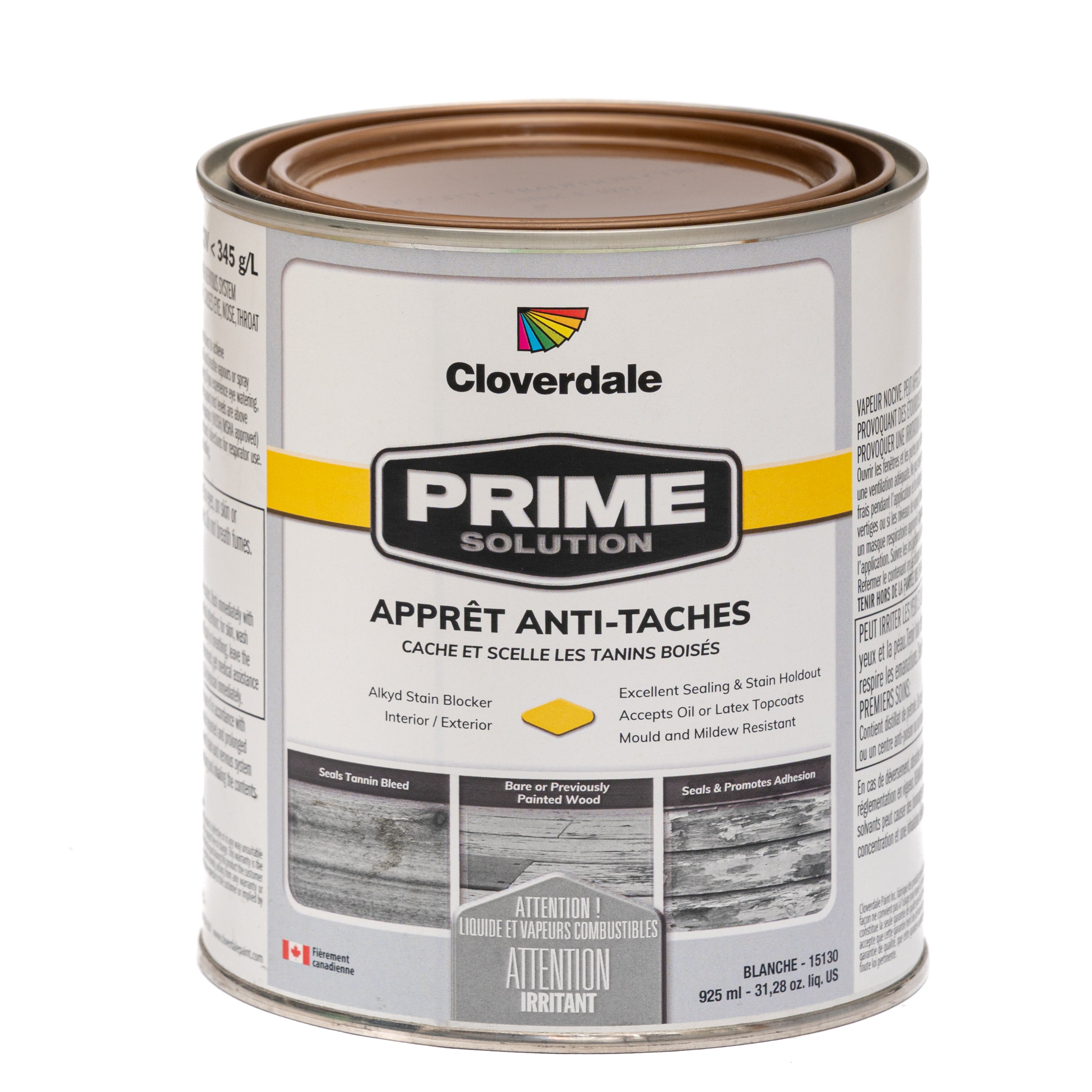 Apprêt Intérieur/Extérieur Huile Cache Tache/CoverStain PrimeSolution 15130