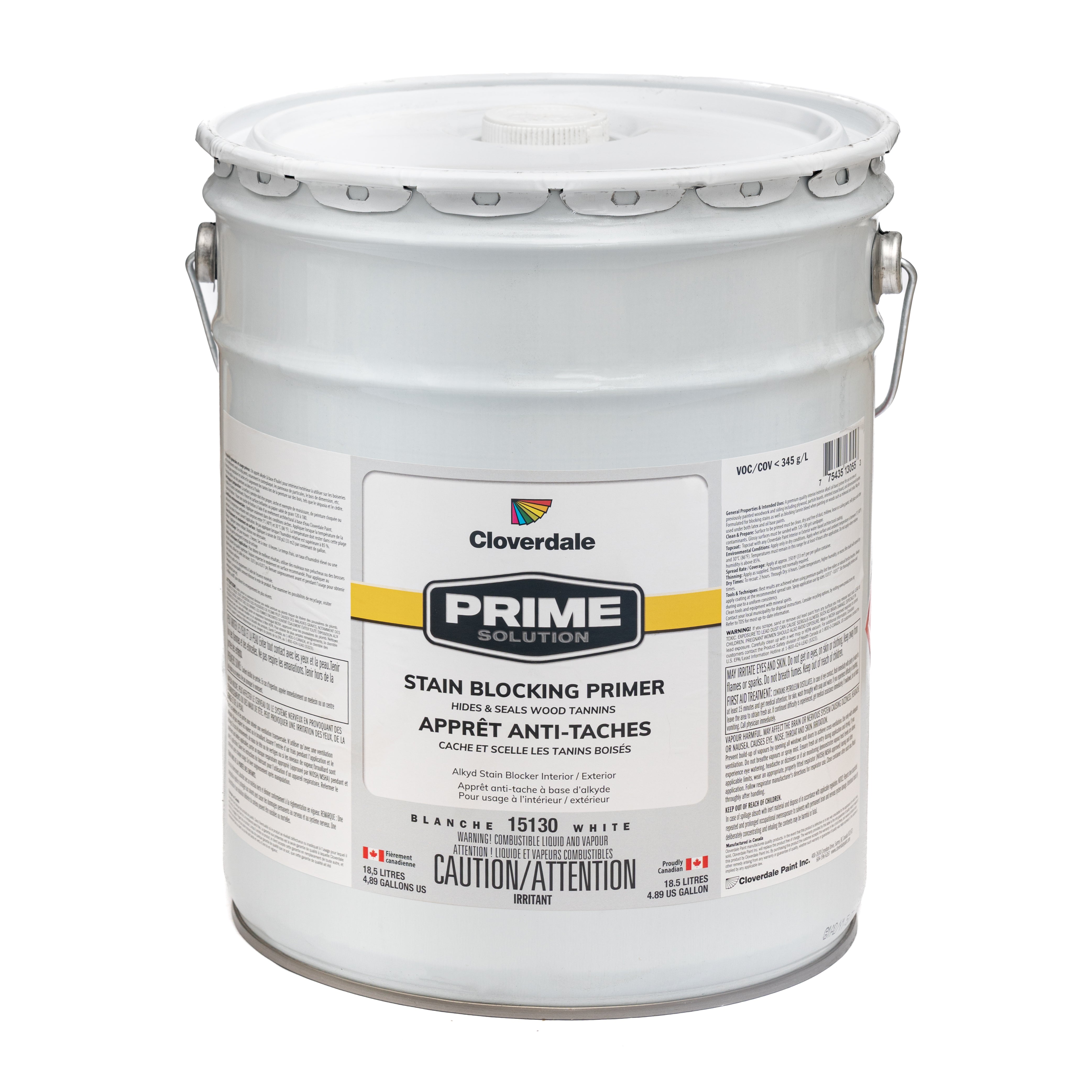 Apprêt Intérieur/Extérieur Huile Cache Tache/CoverStain PrimeSolution 15130