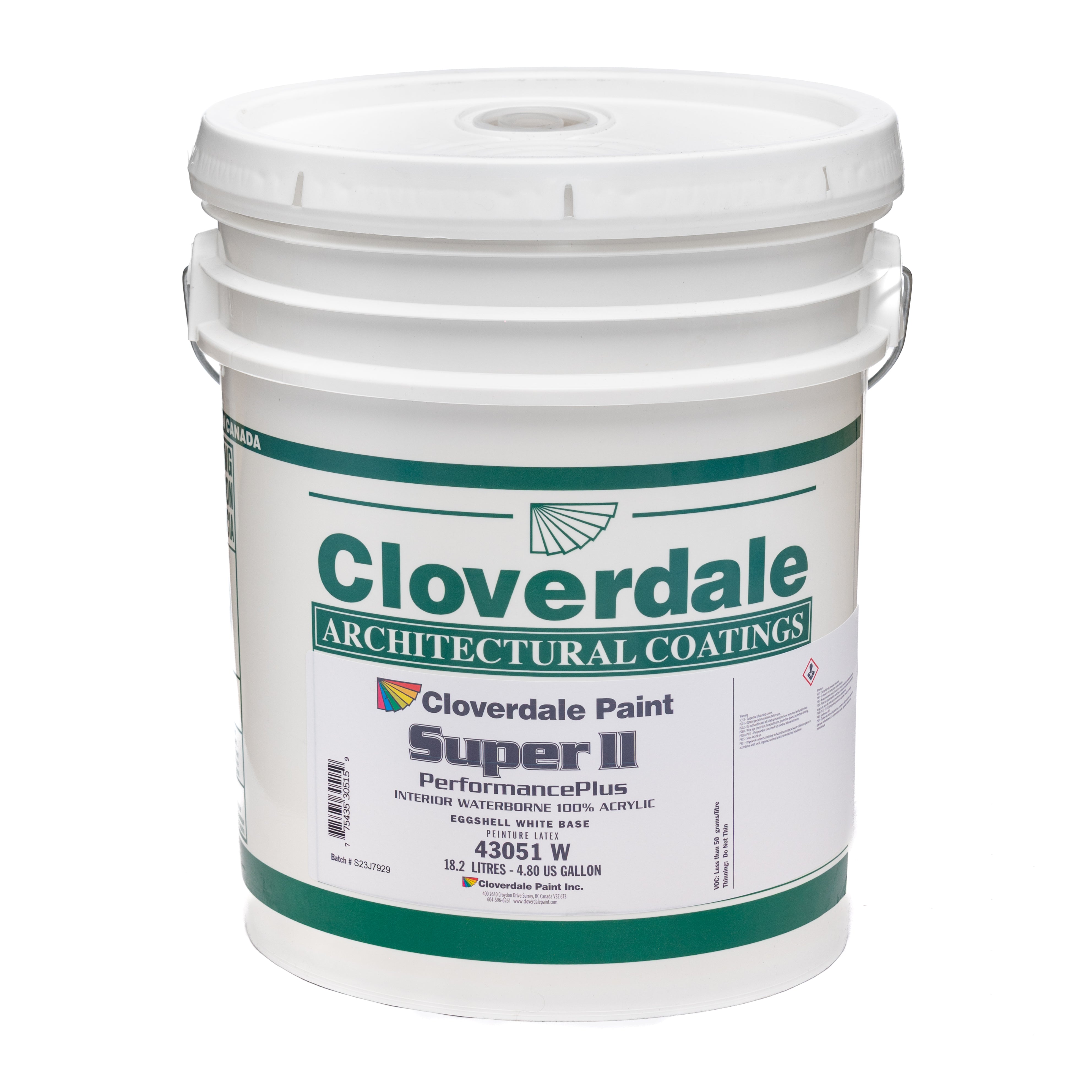 Interior/Exterior Paint 100% Acrylic Super 2 44051 Semi-Gloss