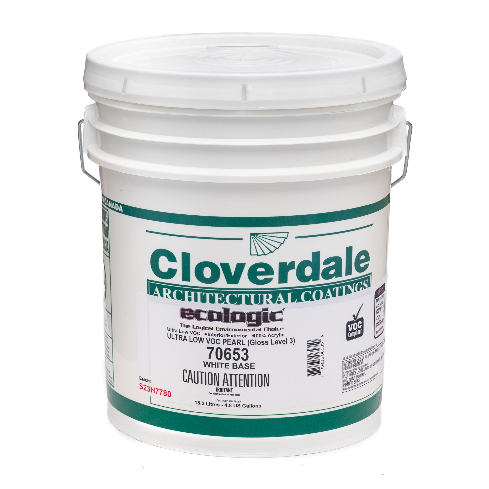 Peinture Intérieur/Extérieur 100% Acrylique EcoLogic Sans COV 70653 PERLE