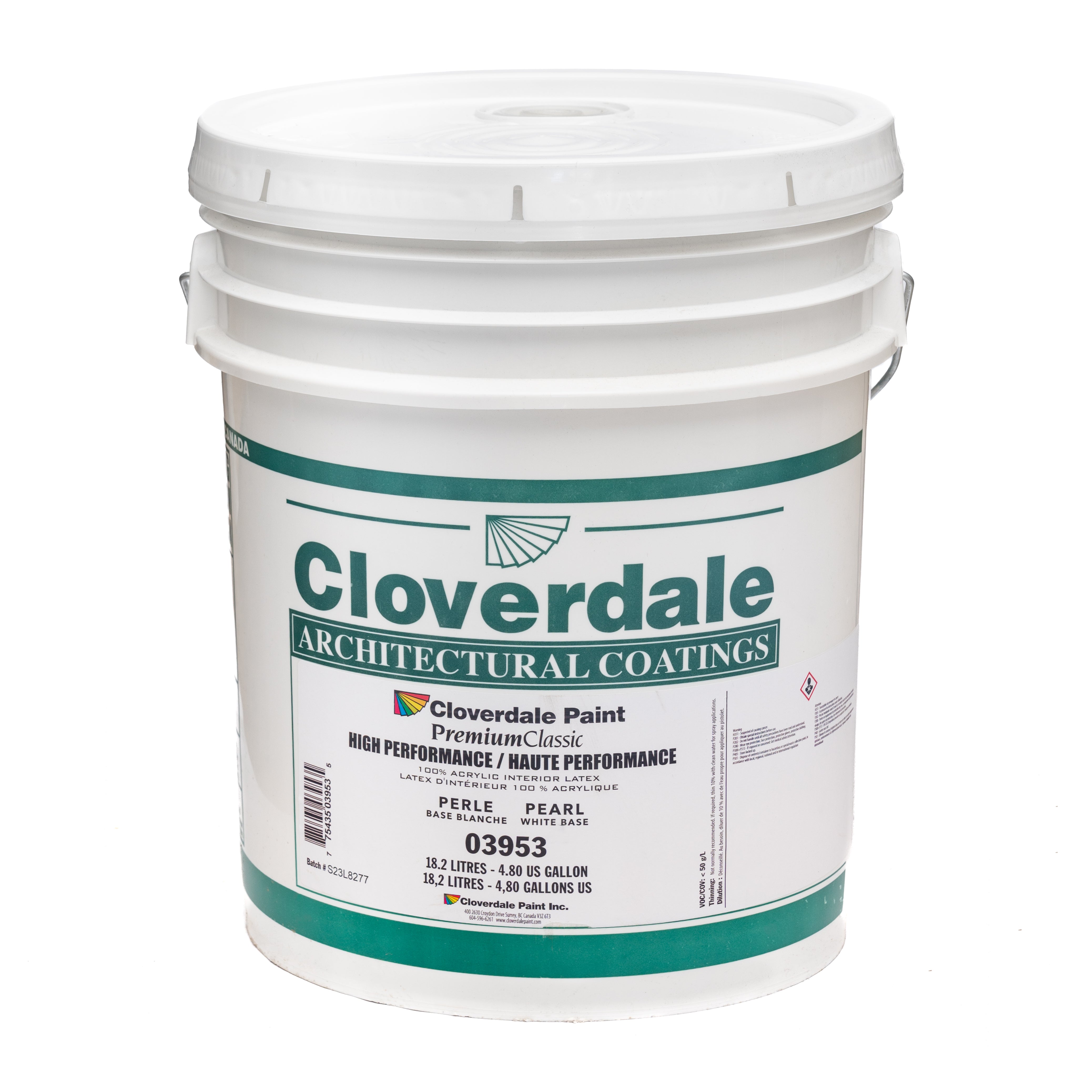 Premium Classic High-Performance Acrylic Interior Paint 3.78L 03953 Pearl