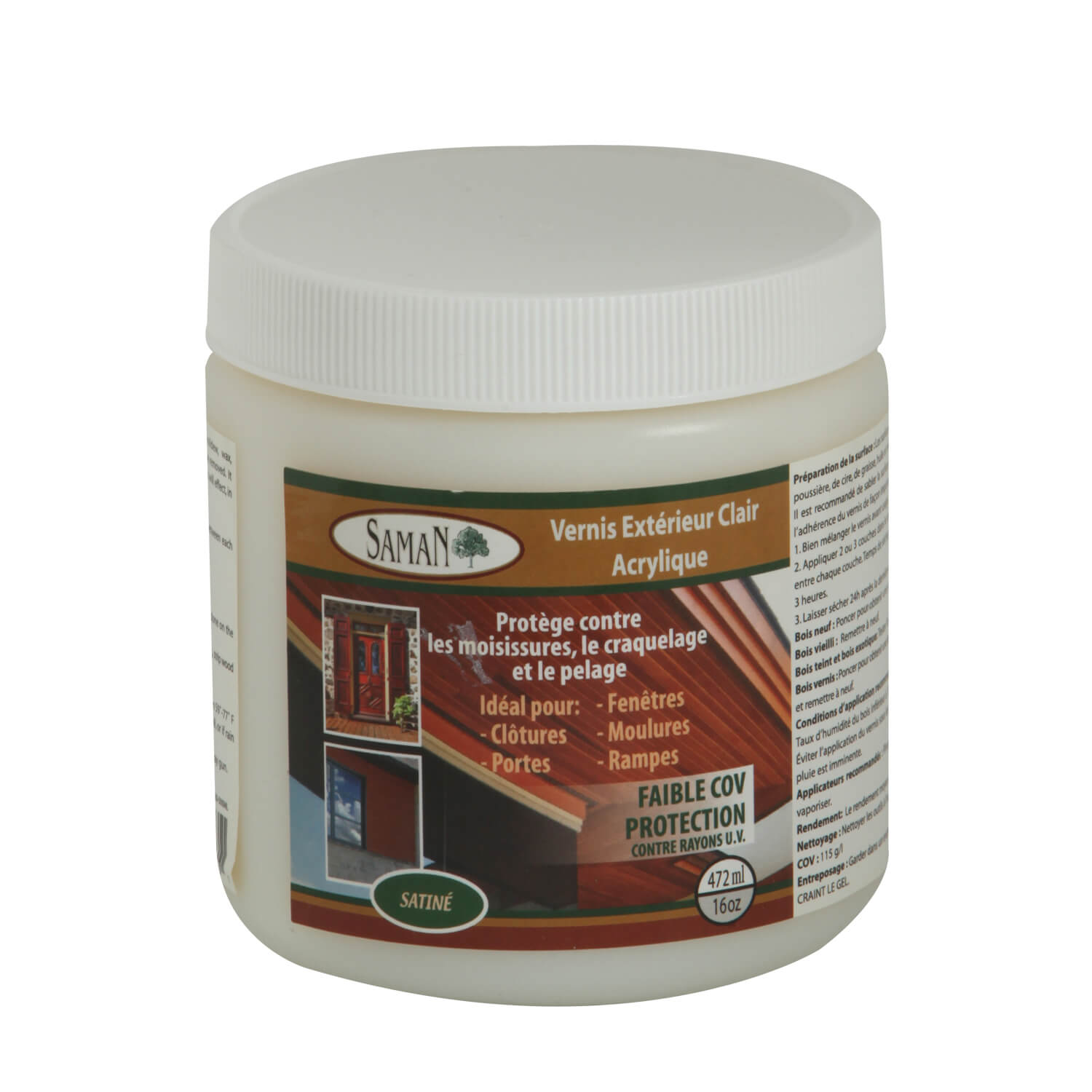 Vernis Extérieur à Base d'eau Clair Acrylique