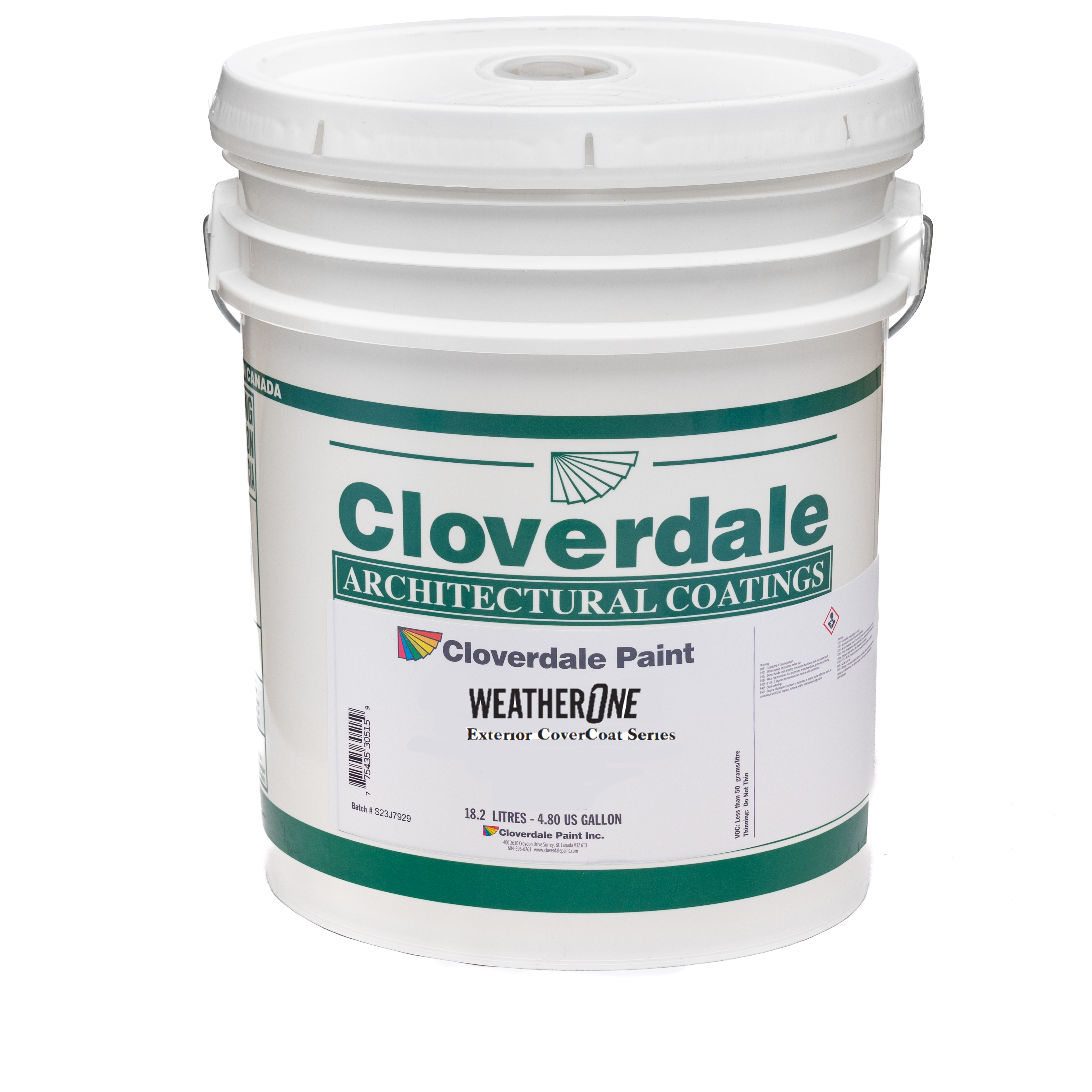 Peinture Extérieur 100% Acrylique Covercoat WeatherOne 2123 SEMI-LUSTRE