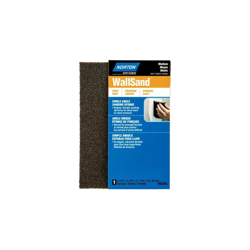 Angle Wallsand Norton Sanding Sponge, Medium/Fine Grit