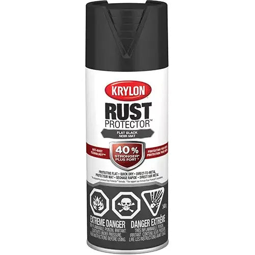 Krylon Enamel Rust Remover Spray, Matte Black, 12 oz