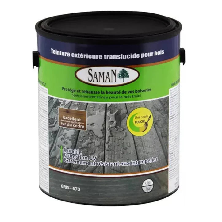 Teinture Extérieur Translucide pour le Bois 3,78L ETS