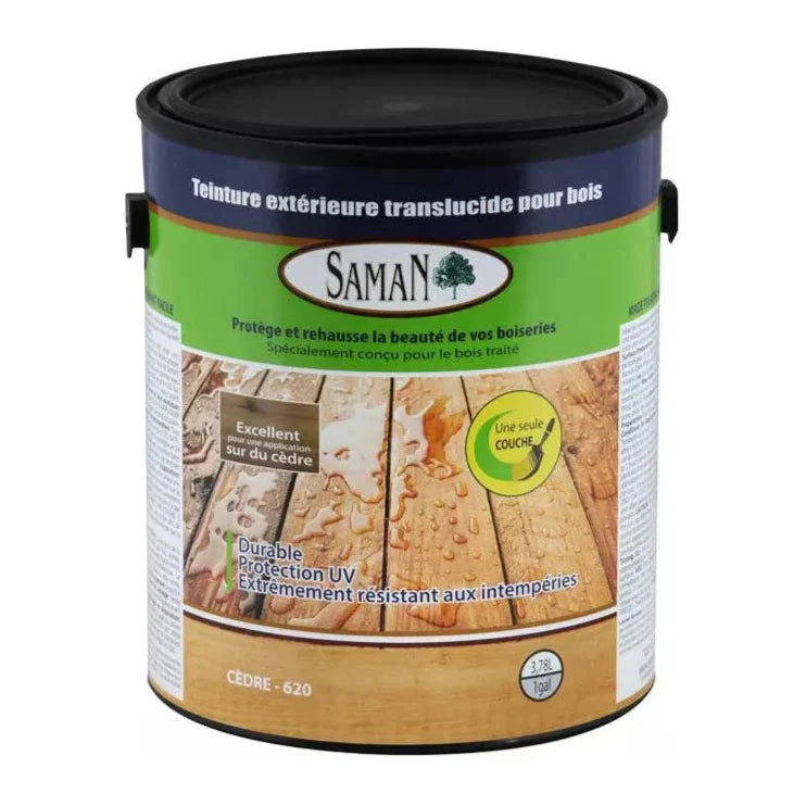 Teinture Extérieur Translucide pour le Bois 3,78L ETS