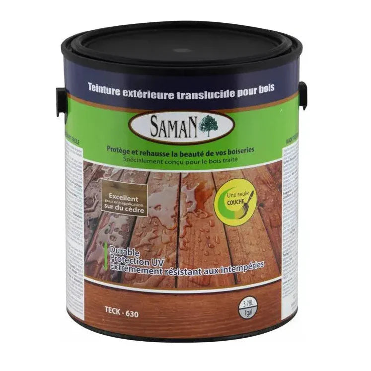 Teinture Extérieur Translucide pour le Bois 3,78L ETS