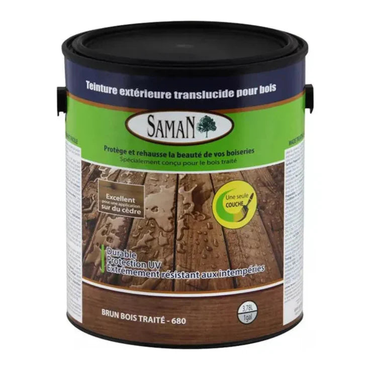 Teinture Extérieur Translucide pour le Bois 3,78L ETS